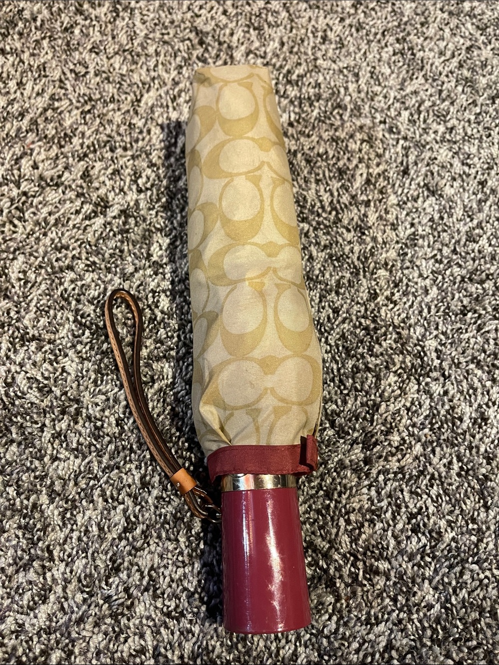 NWOT Coach Signature Mini Compact Umbrella